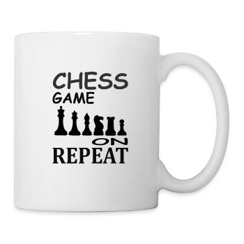 Schach spielen Schachmatt Brettspiel Geschenkidee - Tasse - Weiß - Rechts