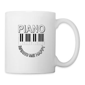 Piano Playing Pianist Musical Instrument Gift Idea - Mug - white - Right