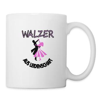 Walzer aus Leidenschaft Tänzerin Tanzpaar Geschenk - Tasse - Weiß - Rechts