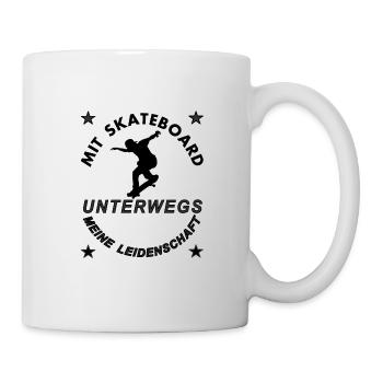 Skateboard fahren Skater Skateboarder Geschenkidee - Tasse - Weiß - Rechts