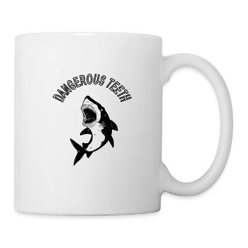 gefährlicher Hai Haifische Fischkopf Geschenkidee - Mug - white - Right