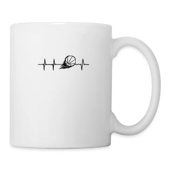 Basketball Heartbeat Pulse Cadeau de joueur de basket-ball - Mug blanc - blanc - Droite