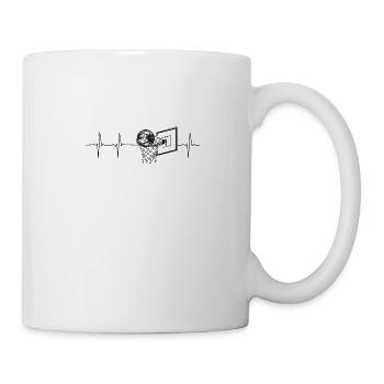 Basketball Heartbeat Pulse Basketball Player Gift - Mug blanc - blanc - Droite