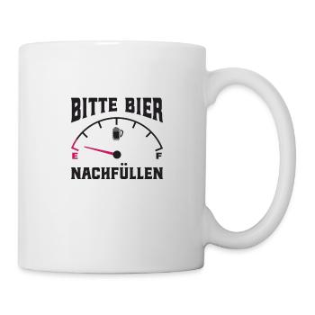 Bitte Bier Nachfüllen - Bier - Tasse - Weiß - Rechts