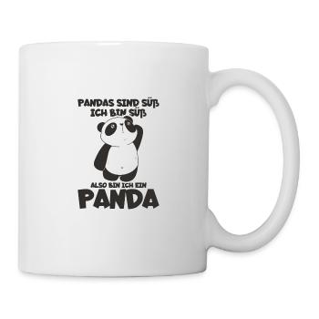 Pandas Sind Süß Ich Bin Süß Also Bin Ich Ein - Tasse - Weiß - Rechts
