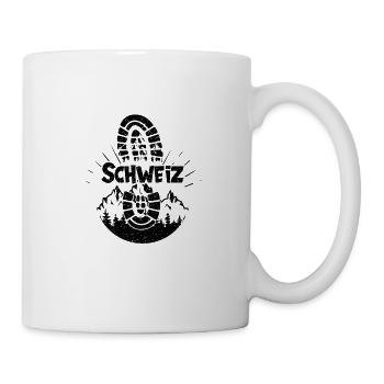Schweiz Snowboarden Schweiz wandern und Ski fahren - Tasse - Weiß - Rechts