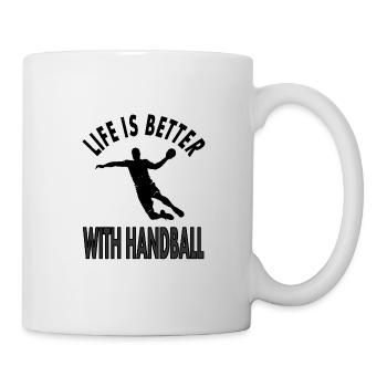 Handballspieler cooler Spruch Handball Geschenk - Tasse - Weiß - Rechts