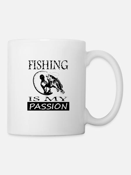 Fischer Angler angeln ist meine Leidenschaft Gift - Tasse - Weiß