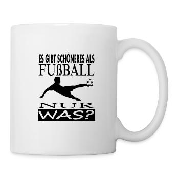 Fußball spielen Fußballspieler Tore schießen - Tasse - Weiß - Rechts