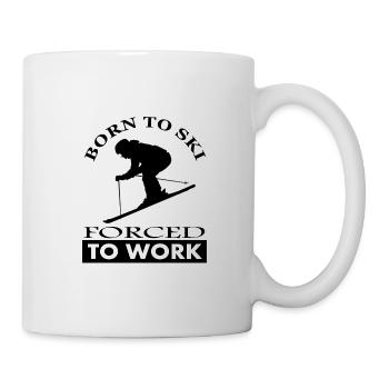 Born To Skiing Skier Ski Resort Gift - Mug - white - Right