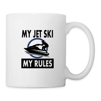 Mein Jetski meine Regeln Wassersport Geschenkidee - Tasse - Weiß - Rechts