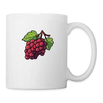 Weintrauben Symbol - Tasse - Weiß - Rechts