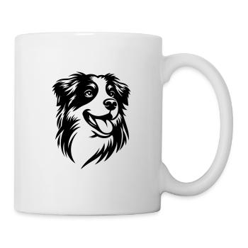 Aussie Portrait Vektor ❤ - Tasse - Weiß - Rechts