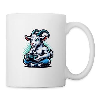 Gambling Goat with Gamepad Gamer - Mug - white - Right