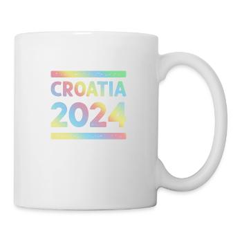 Croatie 2024 Équipe de vacances colorée - Mug blanc - blanc - Droite