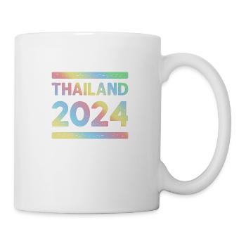 Thaïlande 2024 Équipe de vacances colorée - Mug blanc - blanc - Droite