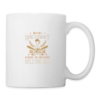 Wood and Beer Whimsy Chainsaw Woodsman - Mug - white - Right