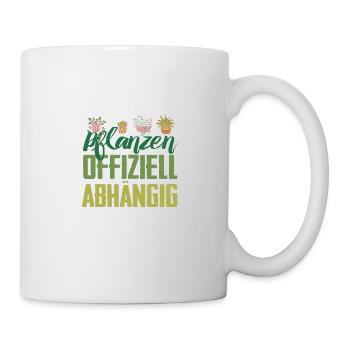 Plantes officiellement dépendantes des dictons de jardinier - Mug blanc - blanc - Droite