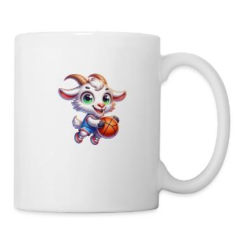 Goat Playing Basketball Sport Team - Mug - white - Right