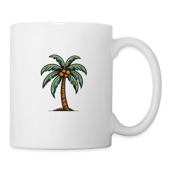 Icône de palmier - Mug blanc - blanc - Droite