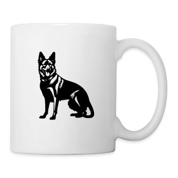 German Shepherd Hund - Tasse - Weiß - Rechts