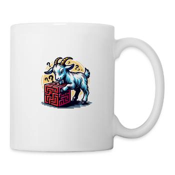 Des chèvres cool résolvent des énigmes - Mug blanc - blanc - Droite