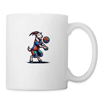 Ziege Volleyball Spieler Sport Team Design - Tasse - Weiß - Rechts