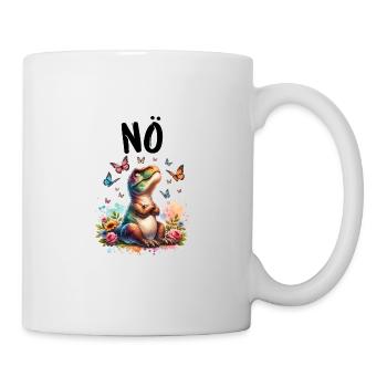 Dinosaurier Dinos Spruch Nö für Jungen und Mädchen - Tasse - Weiß - Rechts
