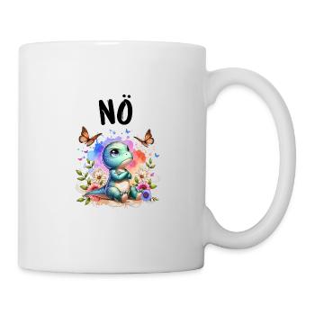 Dinosaurier Dinos Spruch Nö für Jungen und Mädchen - Tasse - Weiß - Rechts