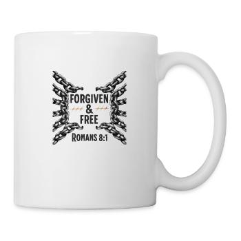 Pardonné et libéré Romains 8 :1 Chaînes brisées - Mug blanc - blanc - Droite