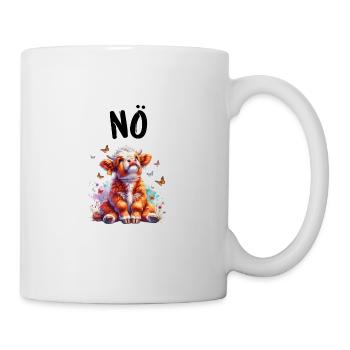 Vache Highlander disant non pour les garçons et les filles - Mug blanc - blanc - Droite