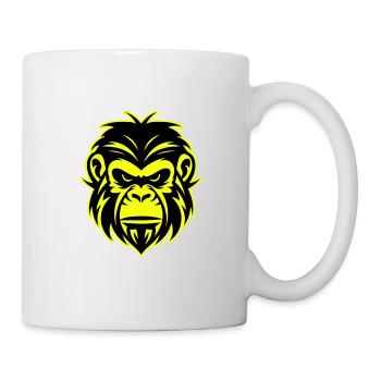 Monkey Head Portrait Icon - Mug - white - Right