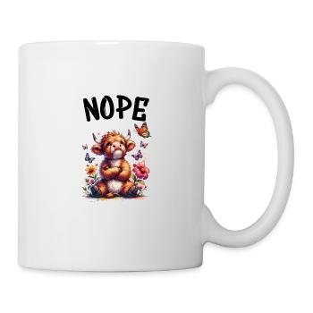 Highland Cow dit non aux garçons et aux filles - Mug blanc - blanc - Droite