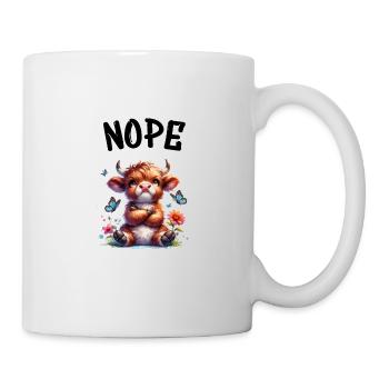 Highland Cow dit non aux garçons et aux filles - Mug blanc - blanc - Droite