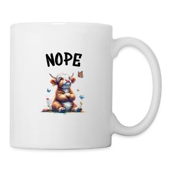 Highland Cow dit non aux garçons et aux filles - Mug blanc - blanc - Droite