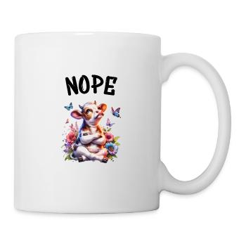 Cow Saying Nope for Boys and Girls - Mug - white - Right