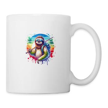 Conception décontractée de paresseux de randonneur - Mug blanc - blanc - Droite