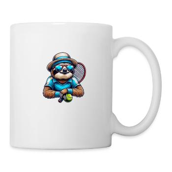 Conception de joueur de tennis paresseux cool - Mug blanc - blanc - Droite