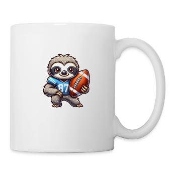 Cute Sloth as Quarterback Team Sport - Mug - white - Right