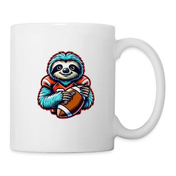 Cool Sloth Quarterback American Football - Mug - white - Right