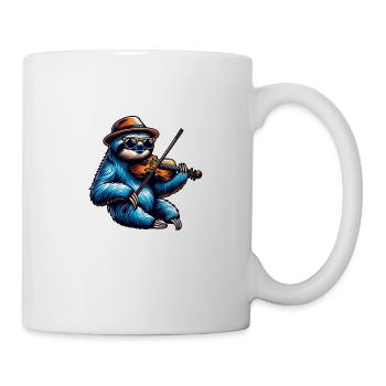 Cool paresseux Violoniste Musique classique - Mug blanc - blanc - Droite