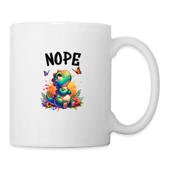 Dinosaur Saying Nope for Boys and Girls - Mug - white - Right