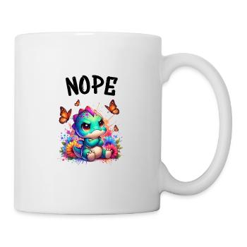 Dinosaur Saying Nope for Boys and Girls - Mug - white - Right