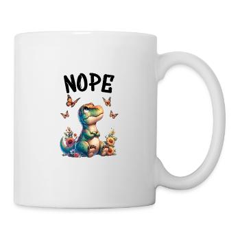 Dinosaur Saying Nope for Boys and Girls - Mug - white - Right