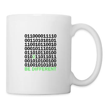 Be Different Binary Code Nerd Gift - Mug - white - Right