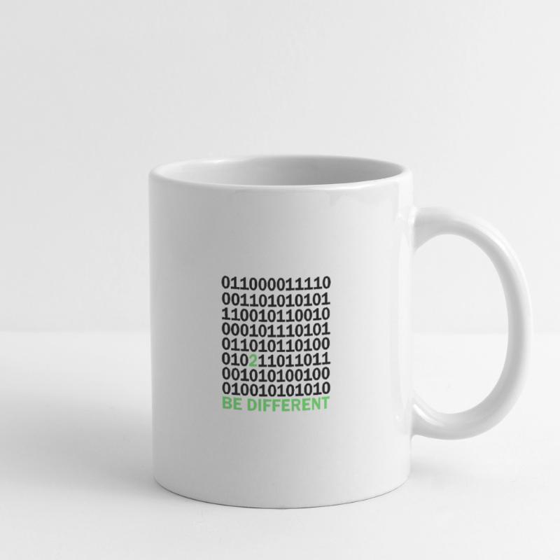 Cadeau Be Different Binary Code Nerd Mug blanc