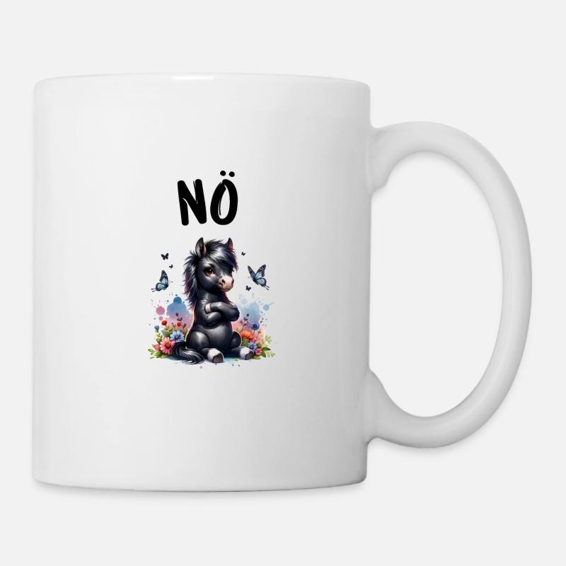 Cheval Drôle Dire Nope Cavalier Amoureux des chevaux - Mug blanc - blanc