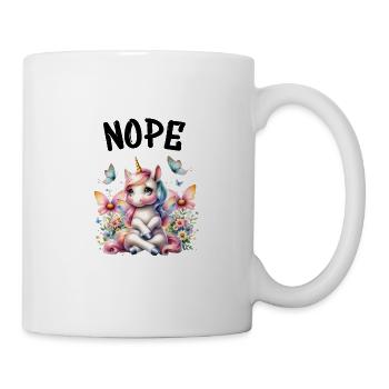 Licorne disant non Garçon et fille Créature mythique - Mug blanc - blanc - Droite
