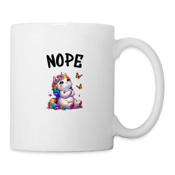 Licorne disant non Garçon et fille Créature mythique - Mug blanc - blanc - Droite