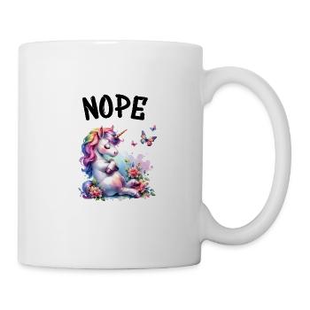 Licorne disant non Garçon et fille Créature mythique - Mug blanc - blanc - Droite
